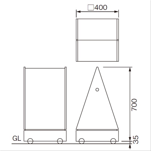 スギカウ / ムーブボラード パネル PMB-102H-MS