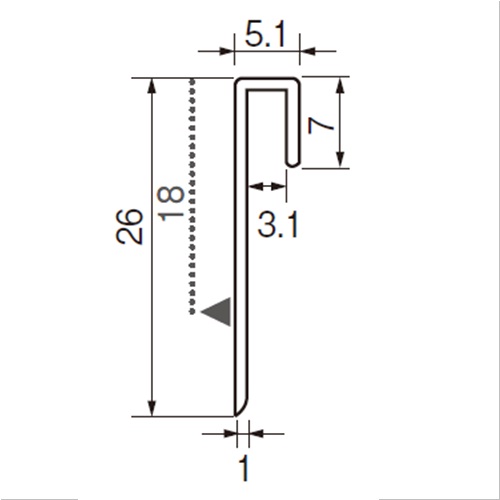スギカウ / 巻き上げ見切り 20-311S 穴あり