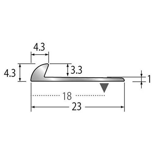 スギカウ / パスタライン アルミ 20-413S 穴有り 2m