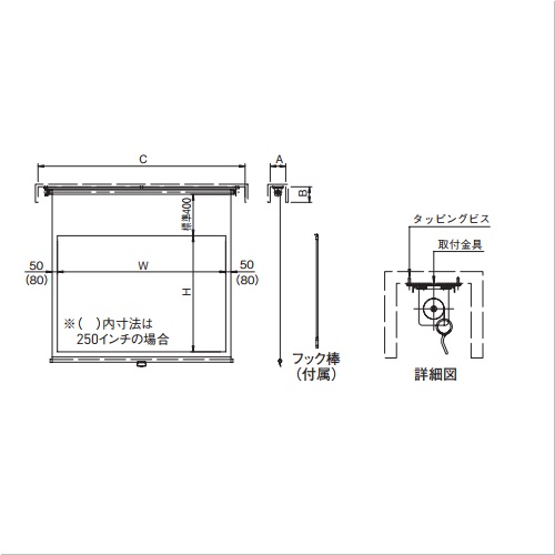 スギカウ / スプリング巻上スクリーン CKL-100HBX ナノホワイト 4:3