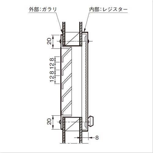 al123ページ スギカウ / ALドア用ガラリ FA-A3012