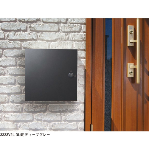 スギカウ / 宅配ボックス3333V2R ステングレー シリンダー錠 右開き