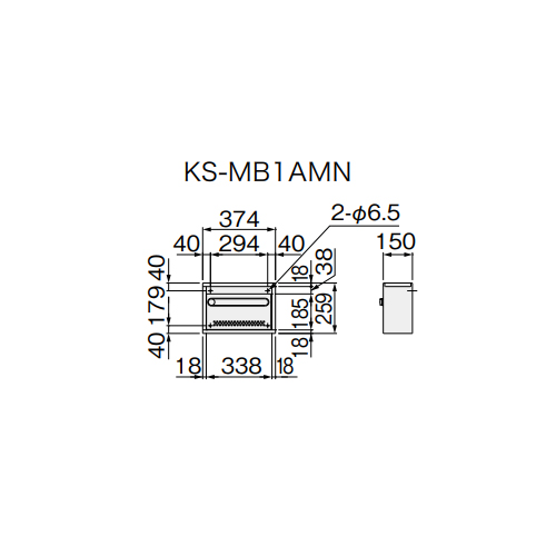 スギカウ / 集合郵便受 KS-MB1AMN-R 1戸用 静音ラッチ錠