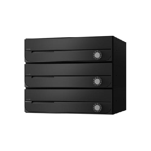 スギカウ / D-ALL KS-MB3002PU-3L-BK 3戸用 静音大型ダイヤル錠