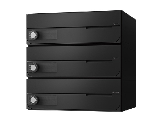 りずお3枚 スギカウ / D-ALL KS-MB4202PU-3L-BK 3戸用 静音大型ダイヤル錠