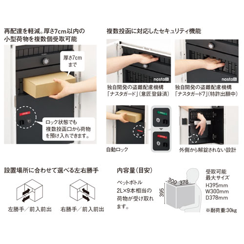 スギカウ / 宅配ボックス Nasta Box+POST TL06R-P475-MWN ミディアム