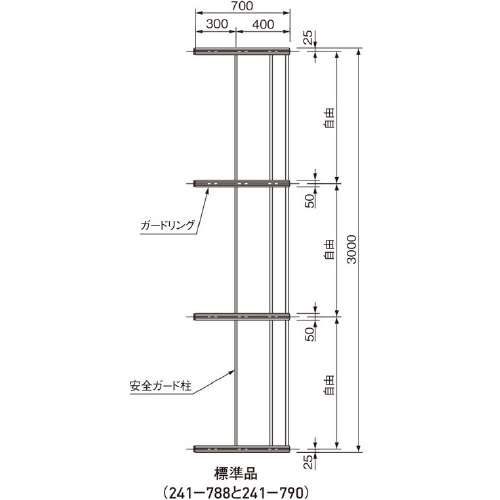 スギカウ / KUステップ27用安全ガード 標準品ガードリングのみ(4本)