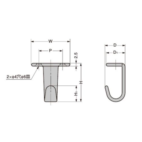 スギカウ / ステンレス鋼製フック HJ-50S