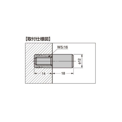 スギカウ / 棚ダボ オス φ12穴用 SS-322M