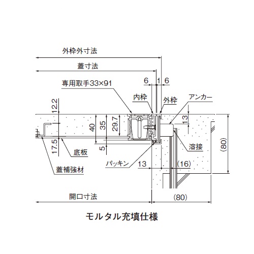 スギカウ / 床点検口 アンダーハッチ 4HA2 30