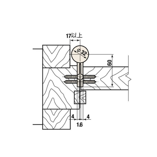 スギカウ / オートヒンジ 丁番型 屋内ドア用 112SL シルバー