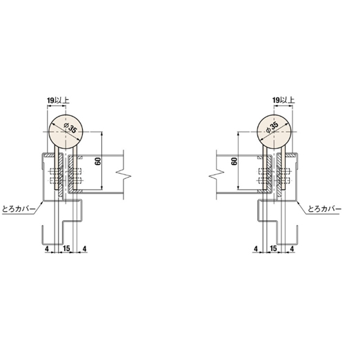 スギカウ / オートヒンジ 丁番型 屋外ドア用 143 L-T-PC シルバー