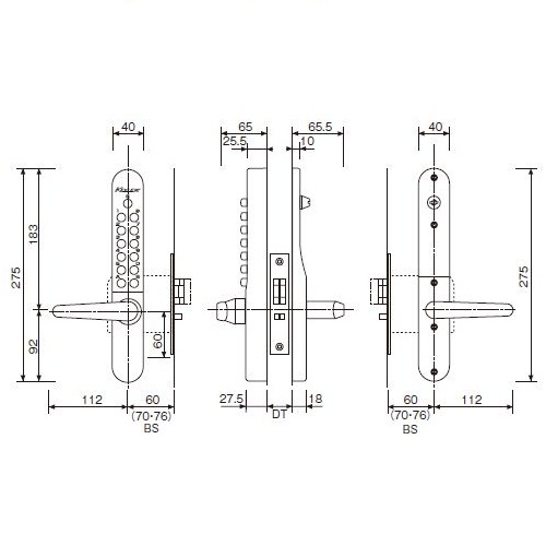 スギカウ / キーレックス800#自動施錠鍵付 22823MASBS60