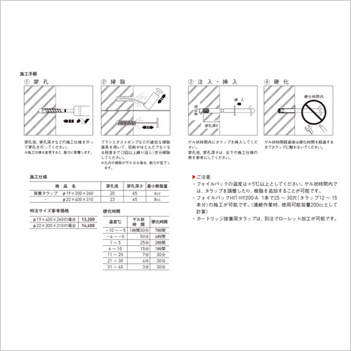 スギカウ / SUSカートリッジ接着タラップ 22×400