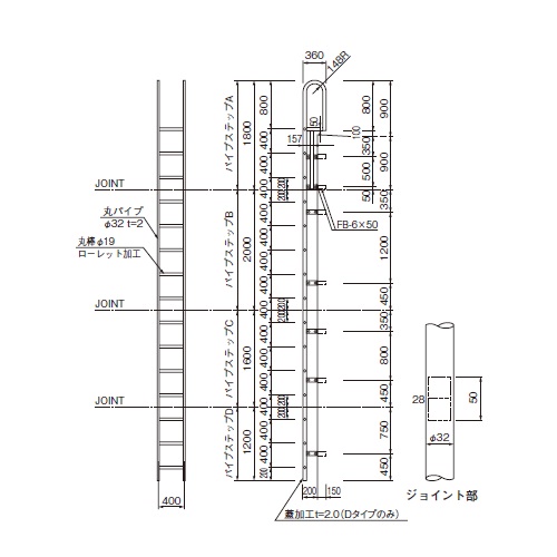 スギカウ / パイプステップ 本体 A型