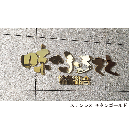 スギカウ / SUS切文字 チタンゴールド・磨き 150X5