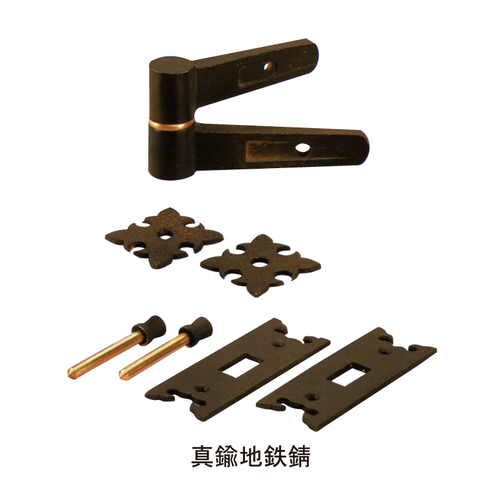 スギカウ / 柱木製用 340 75mm 飾座付掘込門肘坪 真鍮本磨き