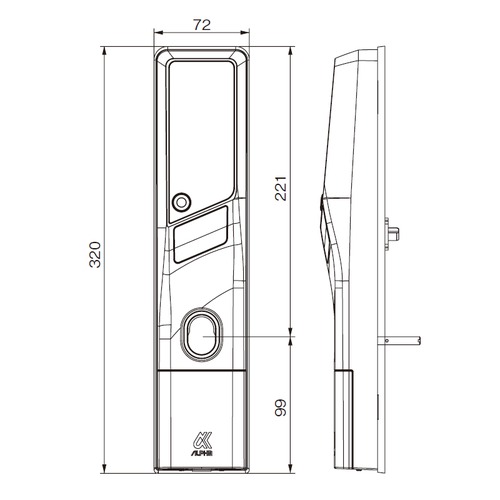 スギカウ / 暗証番号・ICカード機能搭載型玄関錠 edロックPLUS ゴール