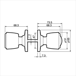 スギカウ / 川口技研 ハイスナイトラッチ錠 BS60