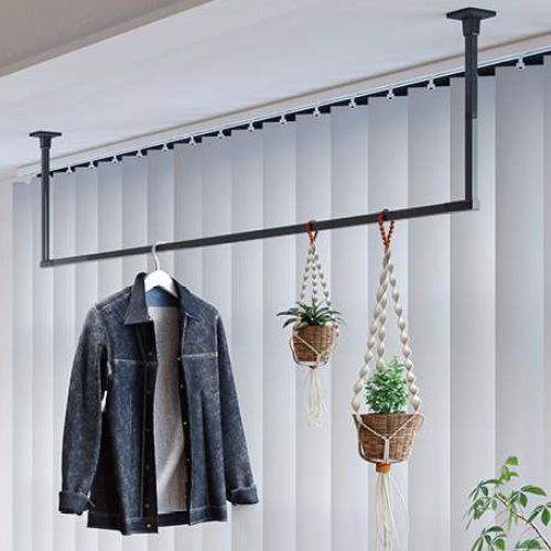 スギカウ / ホスクリーン 固定式室内物干 BAR1-4518-BK