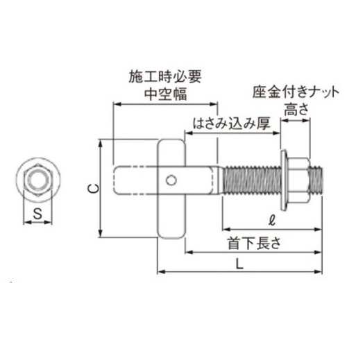 スギカウ / ITハンガーIT-S(ステンレス製) 中空壁用・はさみ固定式 IT