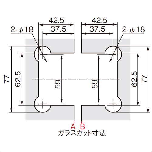 スギカウ / 戸先調整ガラスヒンジ ガラス板取付用 OT-B460-SUS スギカウ / 戸先調整ガラスヒンジ ガラス板取付用 OT-B460-SUS