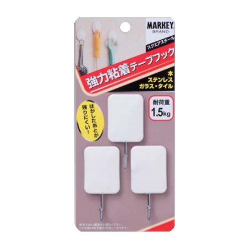 スギカウ / マーキー強力粘着テープフック スクエアスチール ST-3 スギカウ / マーキー強力粘着テープフック スクエアスチール ST-3