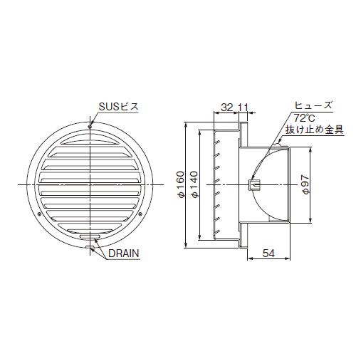 スギカウ / SUS ベントキャップ SG 100AB DSP BL