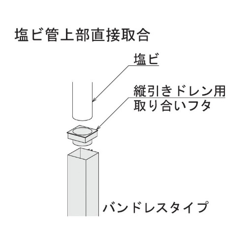 スギカウ / AL縦樋 縦引きドレン用取り合いフタ100角 シルバー