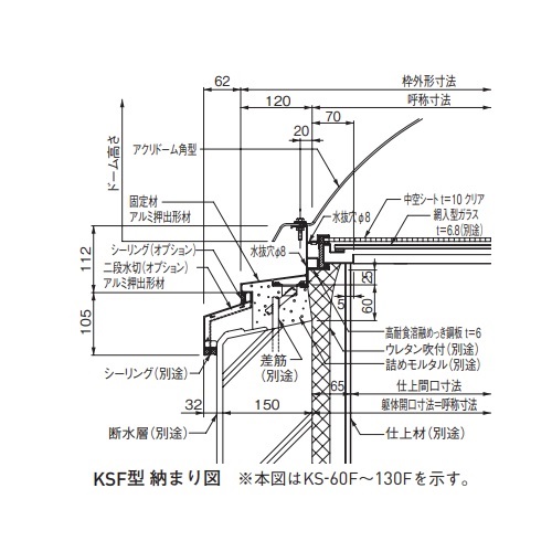 スギカウ アクリドーム 高断熱 Ks 130f型