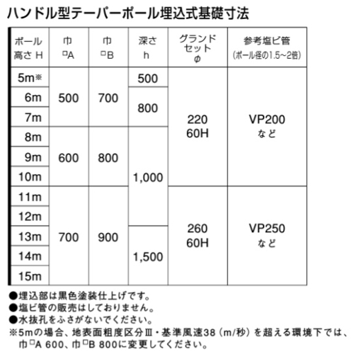 スギカウ / 旗ポール ハンドル型テーパーポール 手動式 FHH-9U