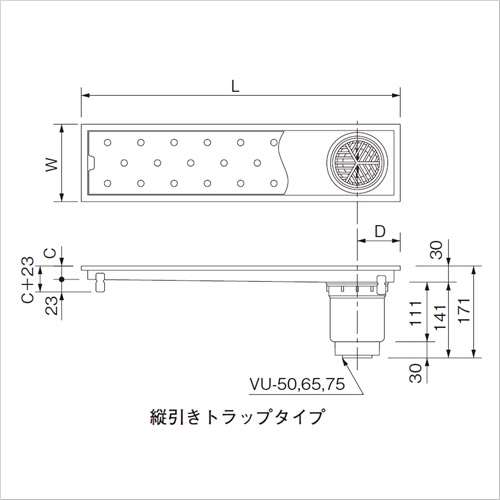 スギカウ / 縦引き防水マス HFT-5B