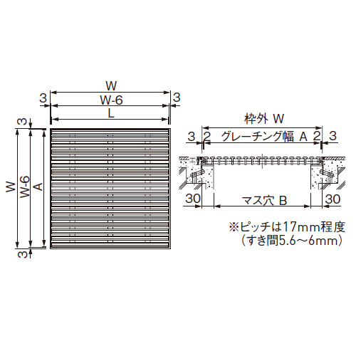 シマブン GRSK-20K400-B セーフティグレーチング 集水マス 補強仕様