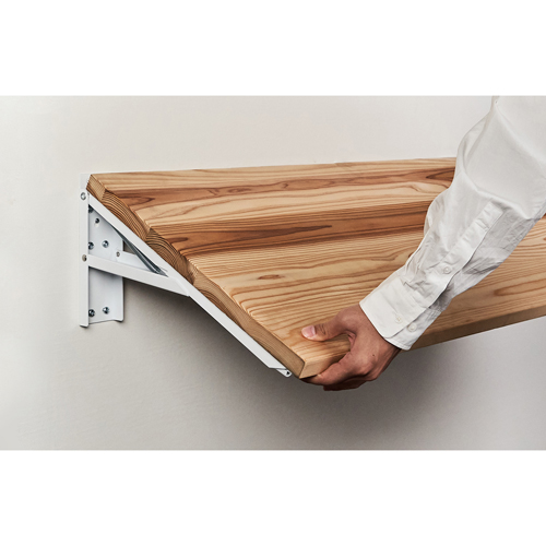 スギカウ / 折りたたみ式棚受金具 ジャンボ B-60 白