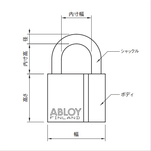 スギカウ / ABLOY 南京錠 3021C