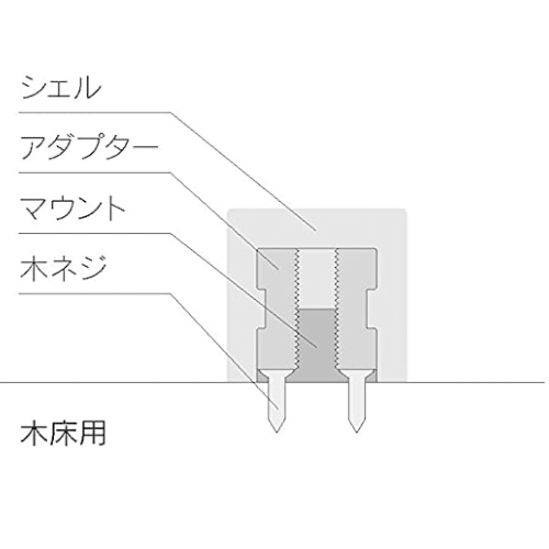 スギカウ / TOATOA 木床付戸あたりB1 B1-W-CB-01 カーボンブラック