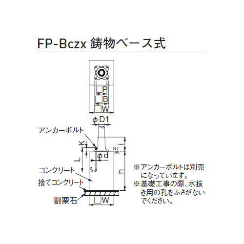 スギカウ / ベース式 ポール ロープ型 5FP-Bczx