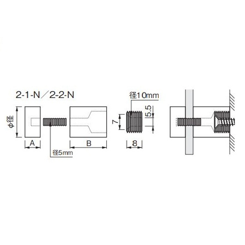 スギカウ / 飾りビス 先付けタイプ(屋内専用) TB-2-1-N