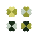 &Klevering(アンドクレベリン) ラッキークローバーコースター 4枚セット