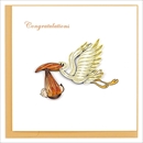 Quilling Card グリーティングカード [Stork Delivery] CG808