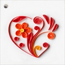 Quilling Card タグカード [Heart] GT306