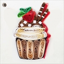 Quilling Card タグカード [Chocolate Cup Cake] GT306