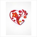 Quilling Card グリーティングカード [Heart gift enclosur] GE521