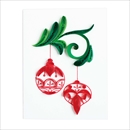Quilling Card クリスマスカード [Red Ornament] GE533