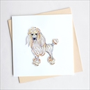 Quilling Card グリーティングカード [White Poodle] BL1116
