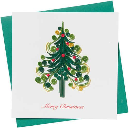 スギカウ Quilling Card クリスマスカード Christmas Tree Hd602