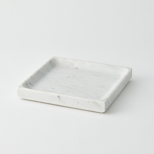 スギカウ / CLOVER(クローバー) マーブルトレイ スクエア ホワイト