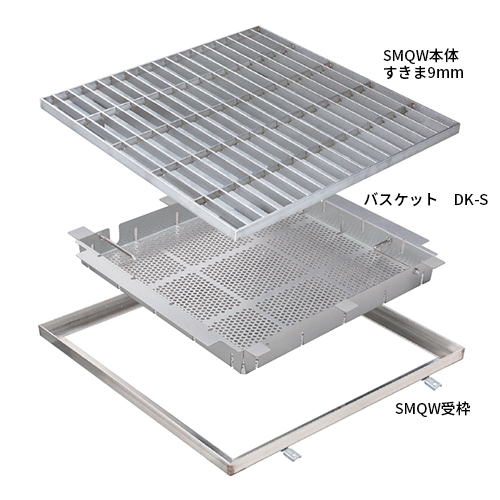 スギカウ / ステンレス製グレーチング集水桝用 SMQW 受枠 3520A