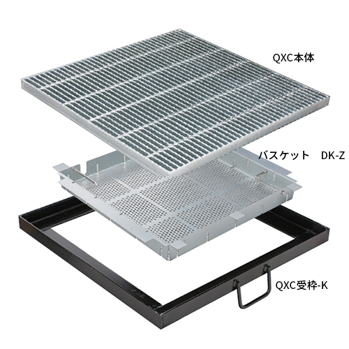 スギカウ / スチール製グレーチング集水桝用 QXC 本体 6632