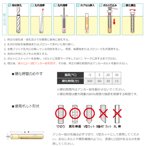 スギカウ / レジンA HC-10U 打込み型